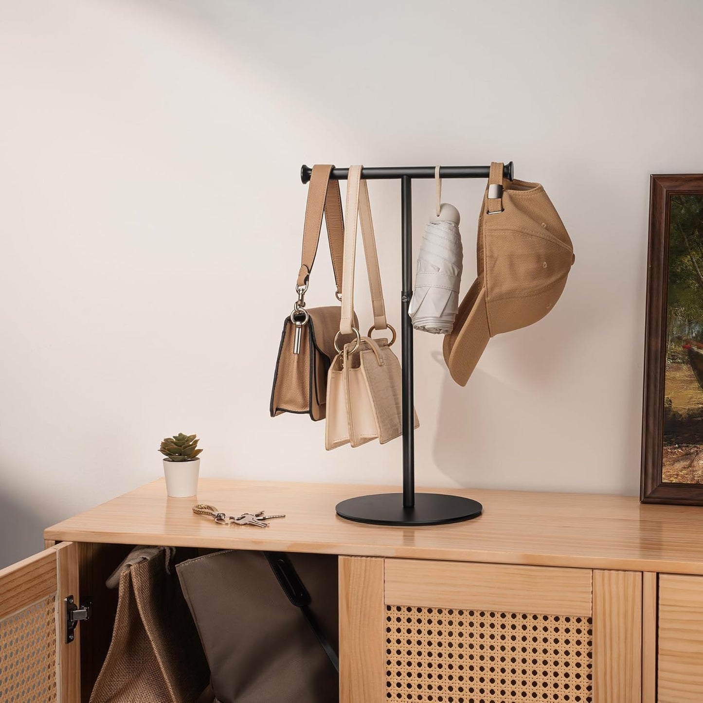 T Bar Purse Display Stand Tabletop