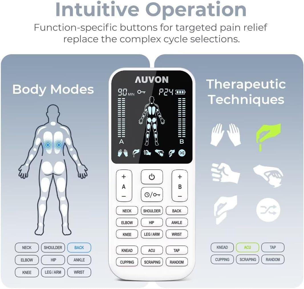 4 Outputs TENS Unit Muscle Stimulator 