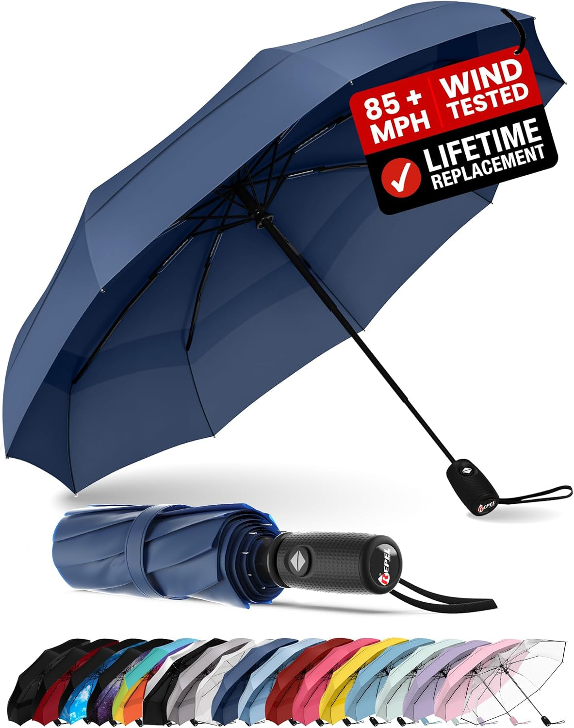 REPEL Windproof Travel Umbrella -Compact