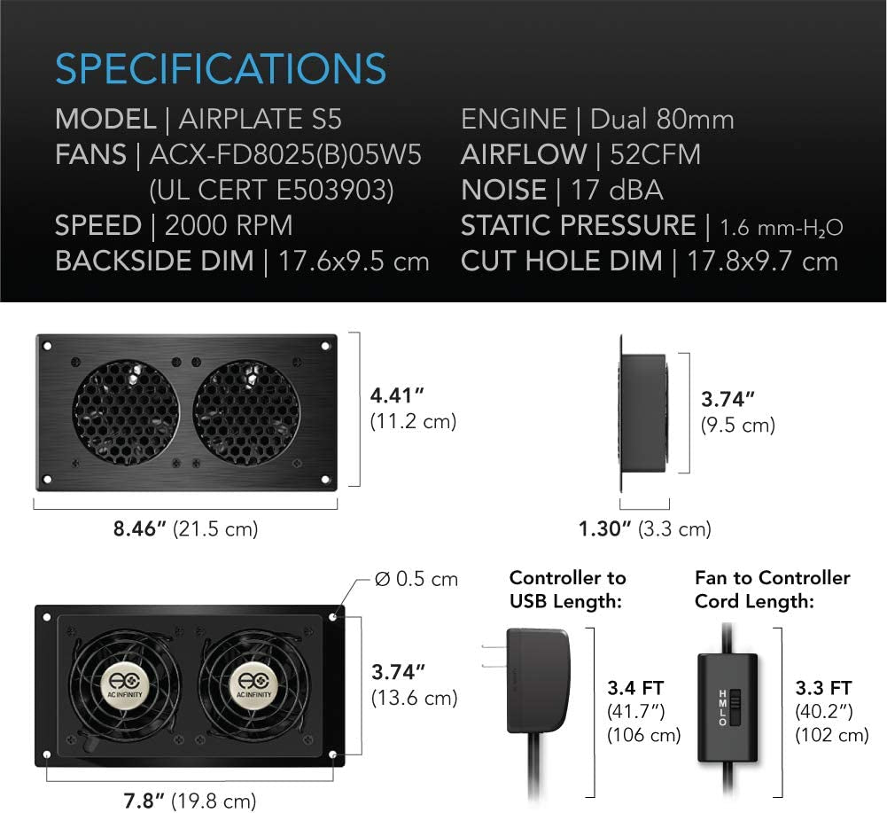 AIRPLATE S5, Quiet Cooling Fan System 8