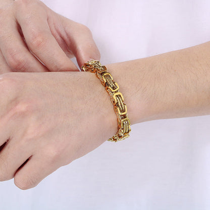 Retro Byzantine Steel Bracelet