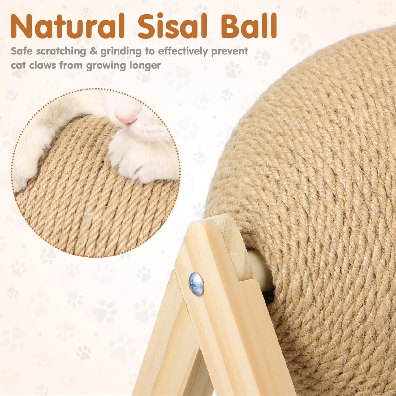 Cat Scratcher with Wood Scratching Ball 