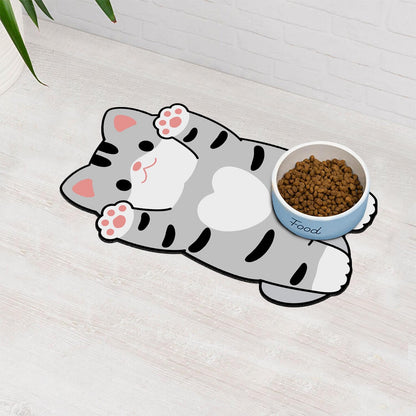 Cat Food Mat for Indoor Cats - No Stains