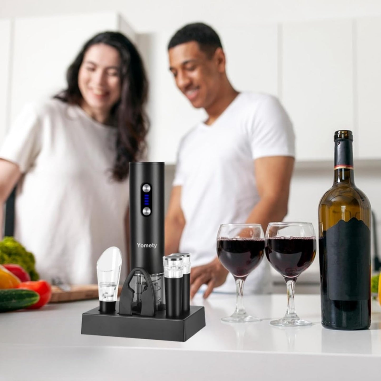 Electric Opener Set with Base, Accessories 