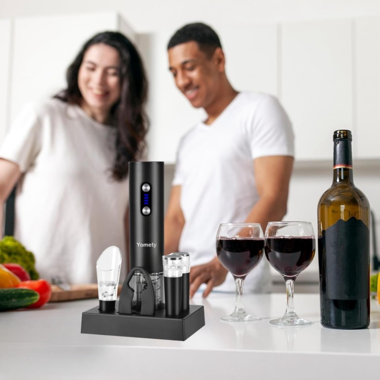 Electric Opener Set with Base, Accessories 