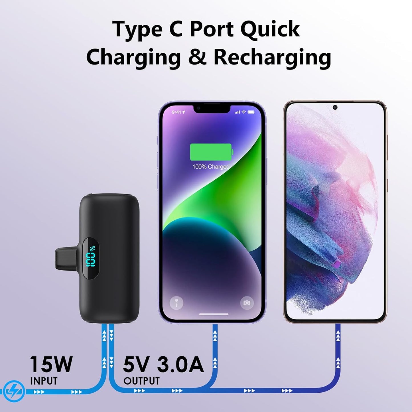 Mini Portable Charger for Iphone 14/13