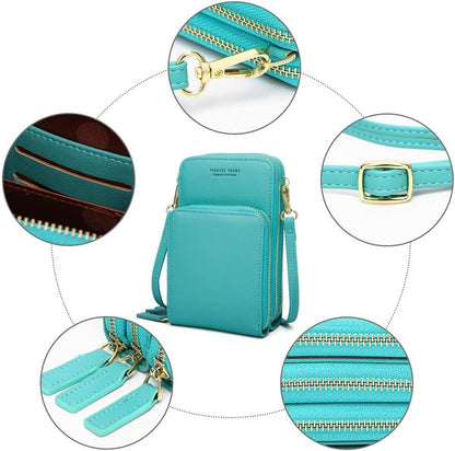 Small Leather Crossbody Bag for Women 