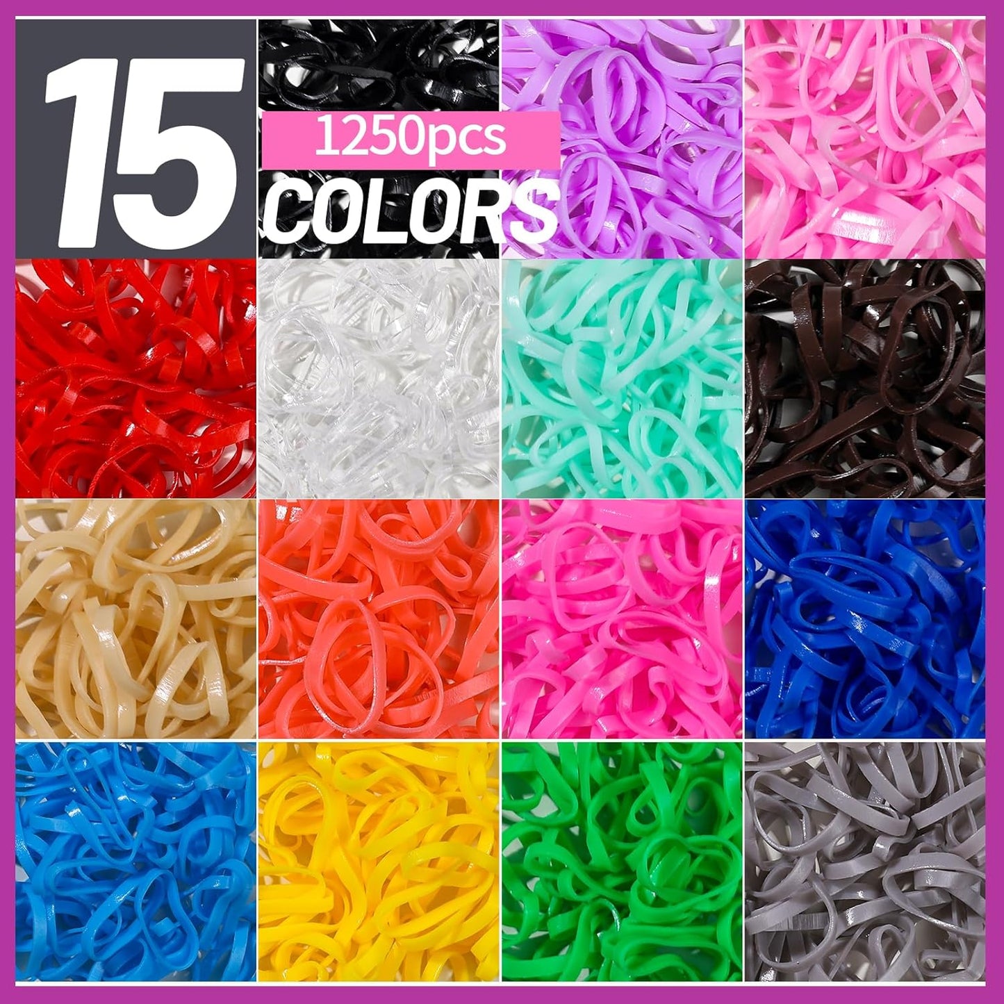 Elastic Hair Ties, Hair Accessories for Girls, Colorful Baby Elastic Hair Bands Set Rubber Bands for Hair with Hair Clips