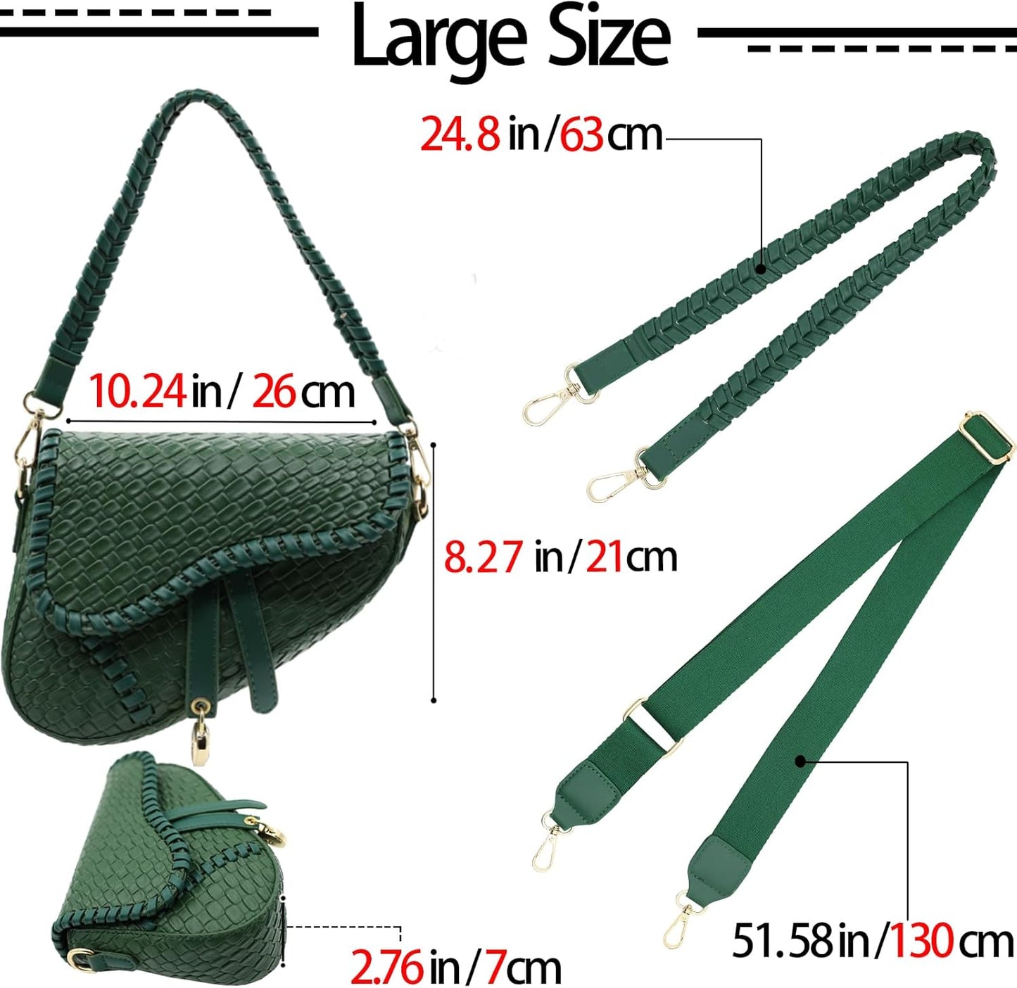 Fashion Women Saddle Shoulder Bag Clutch