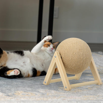 Cat Scratcher with Wood Scratching Ball 