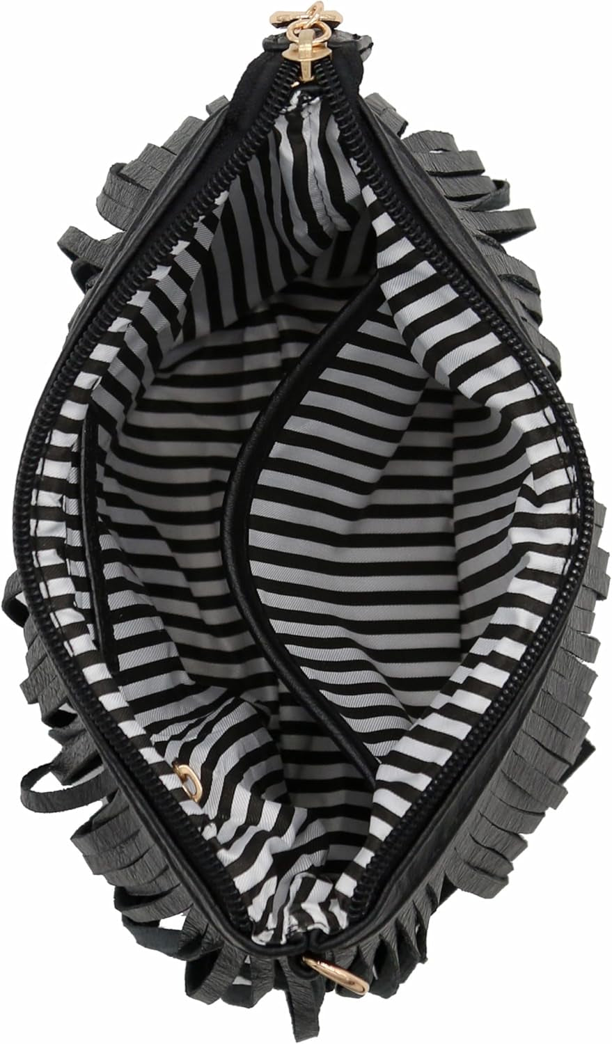 Small Fringe Crossbody Bag , Wrist Strap