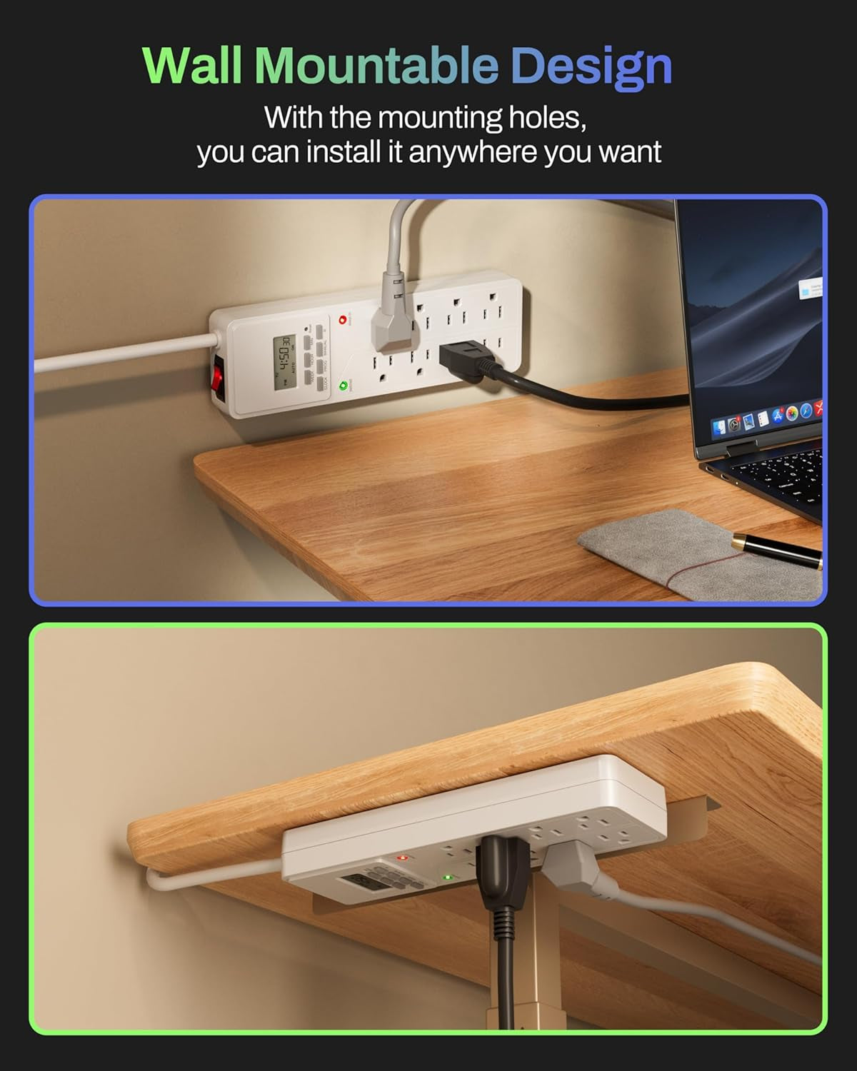 8Outlet Surge Protector ,7Day Digital