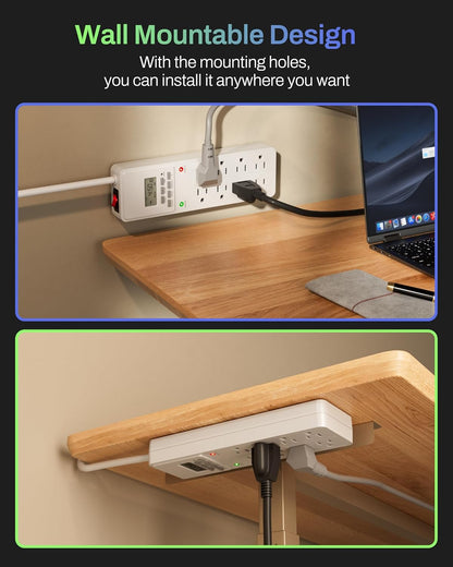 8Outlet Surge Protector ,7Day Digital