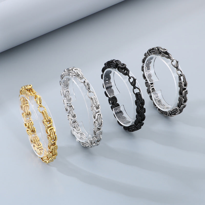 Retro Byzantine Steel Bracelet