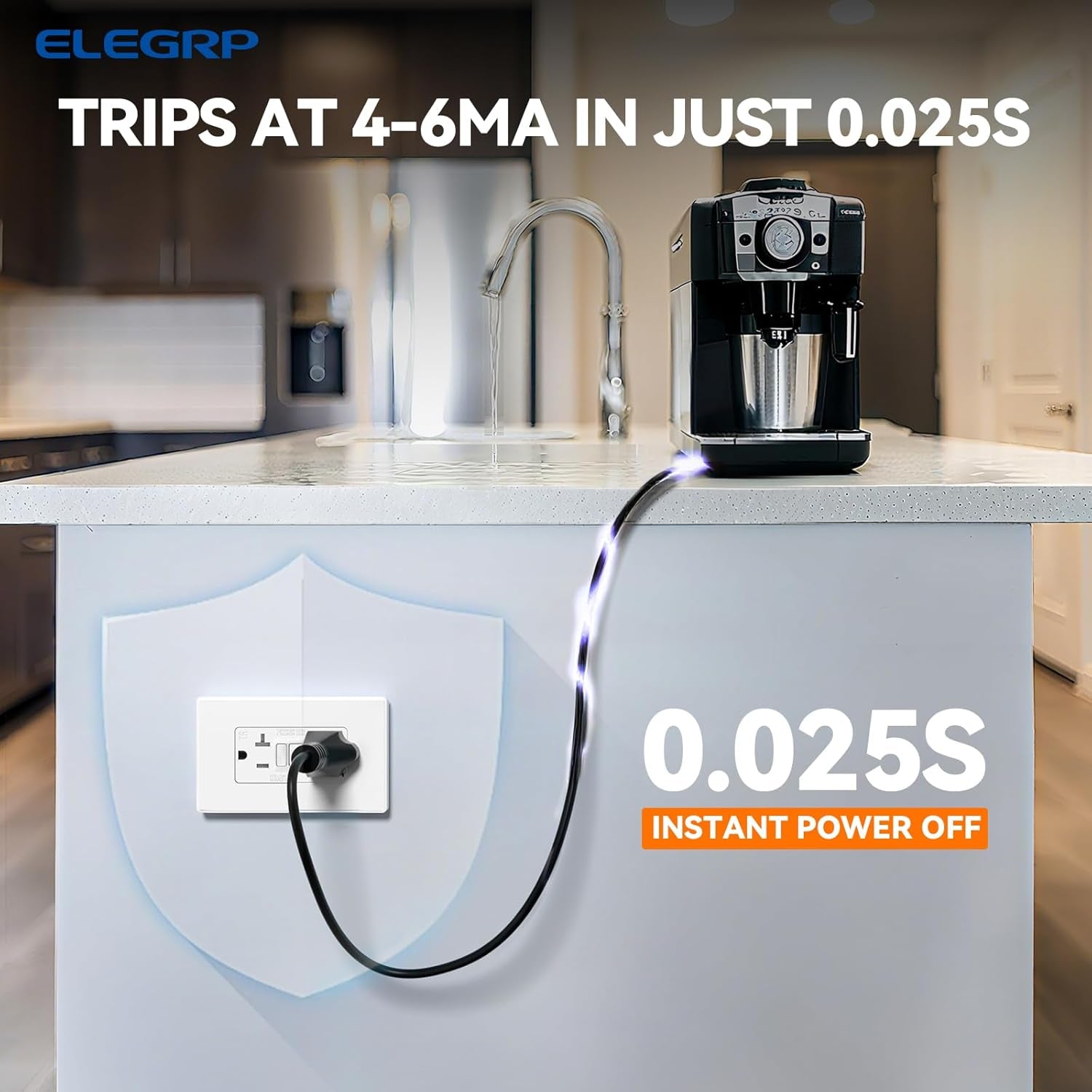 GFCI Outlet 20 Amp, Self-Test GFI 