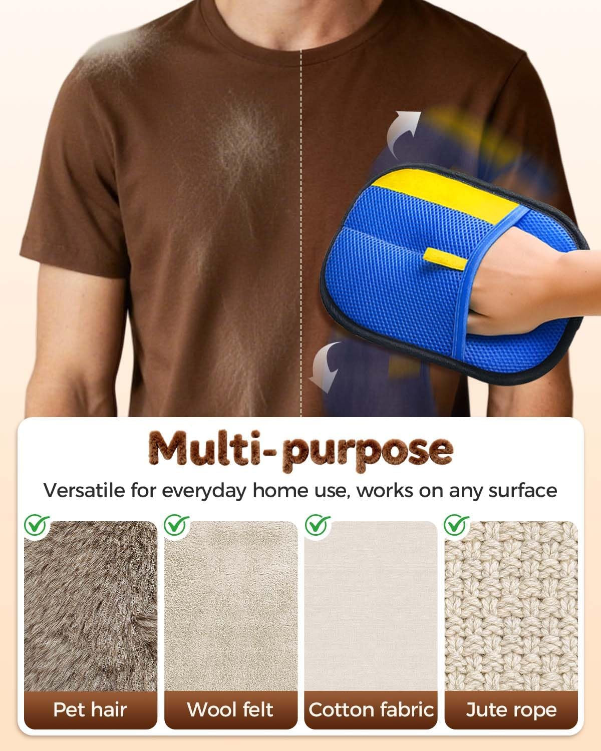 Pet Hair Removal Glove,Upgraded Thick