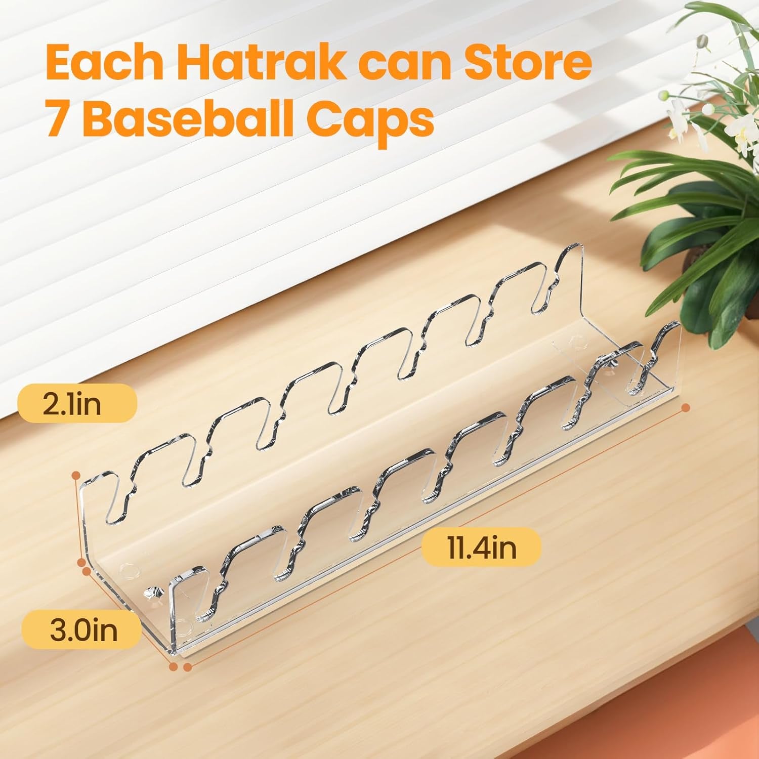 Hat Organizer for Baseball Caps, 2 Pcs