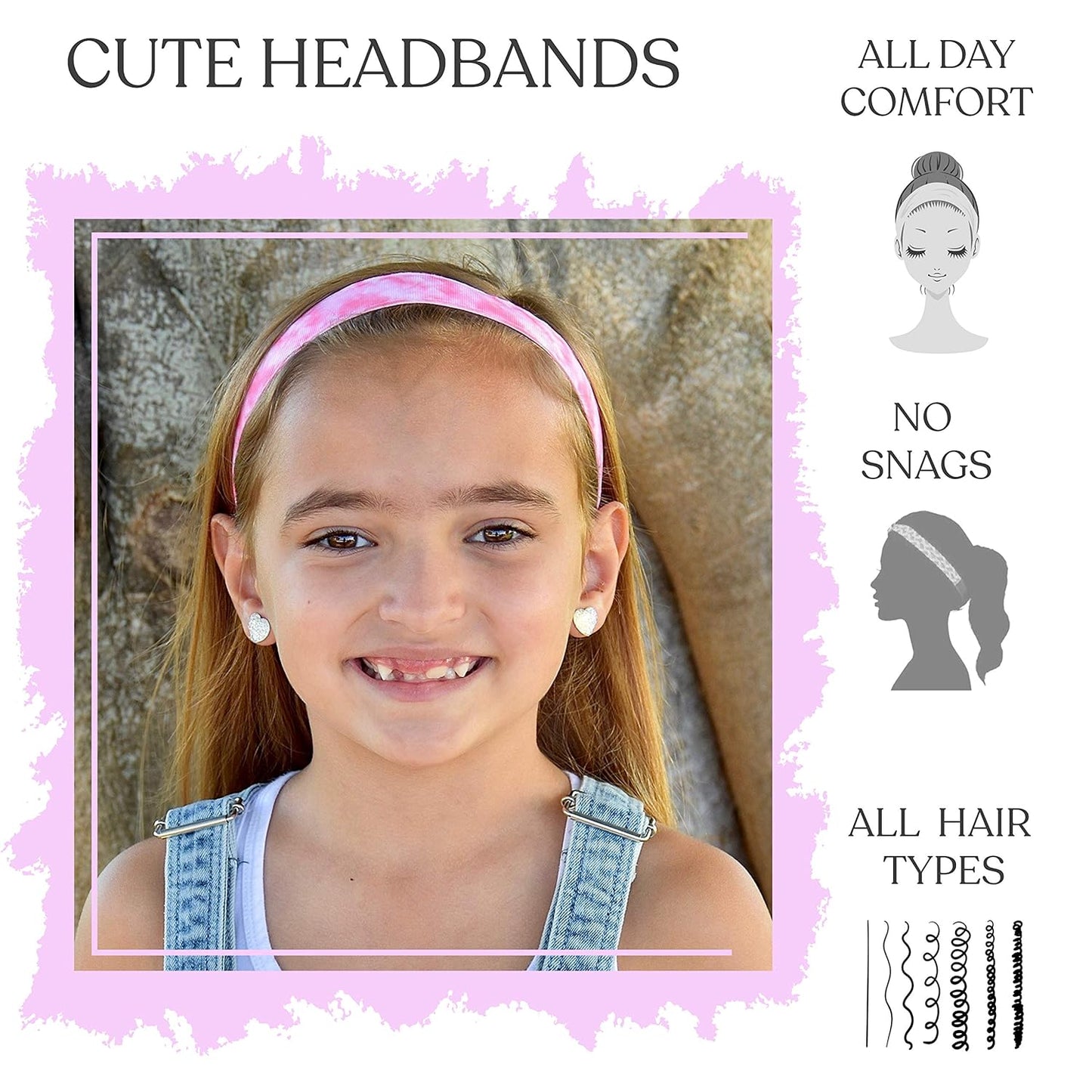 Headbands for Girls - 6 Adjustable