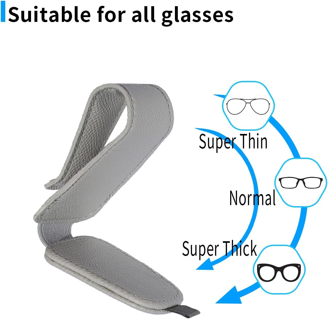 2 Packs Magnetic Sunglass Holder for Car