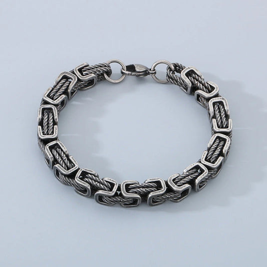 Retro Byzantine Steel Bracelet
