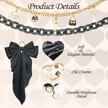 4PCS Tote Bag Decor Kit, Decorative 