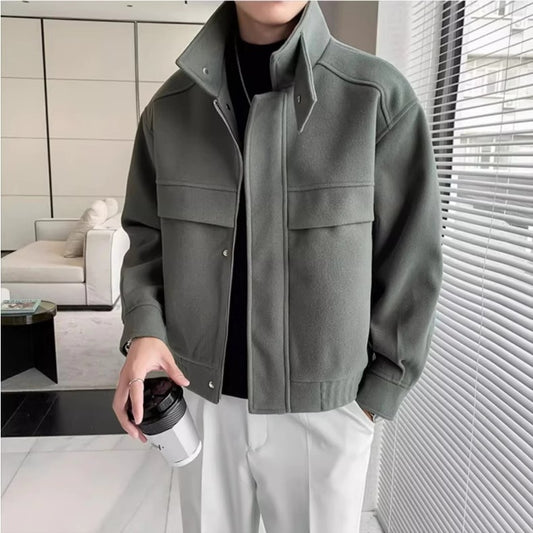 Short woolen thick coat top