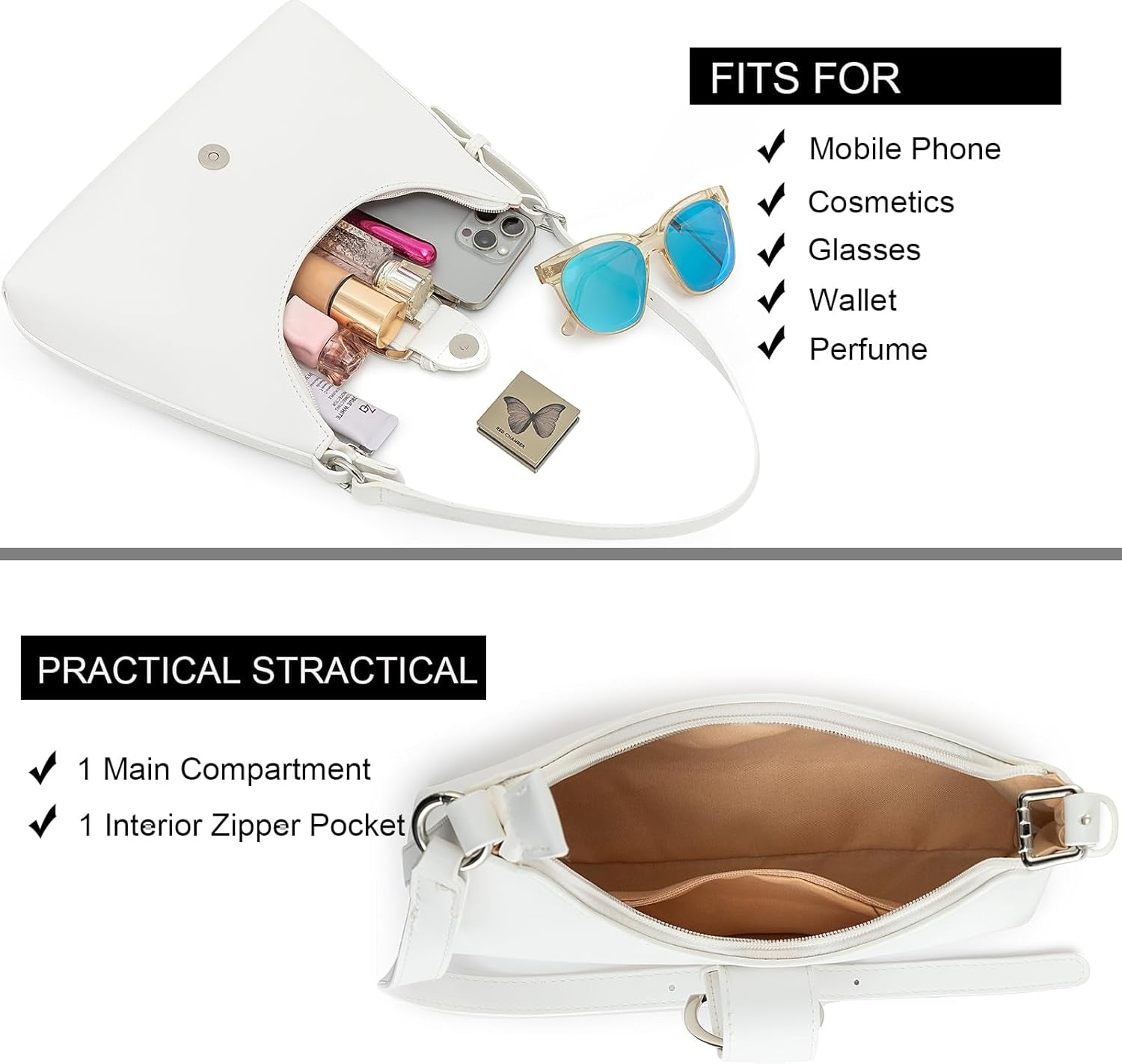 Shoulder Bag for Women Retro Vegan 