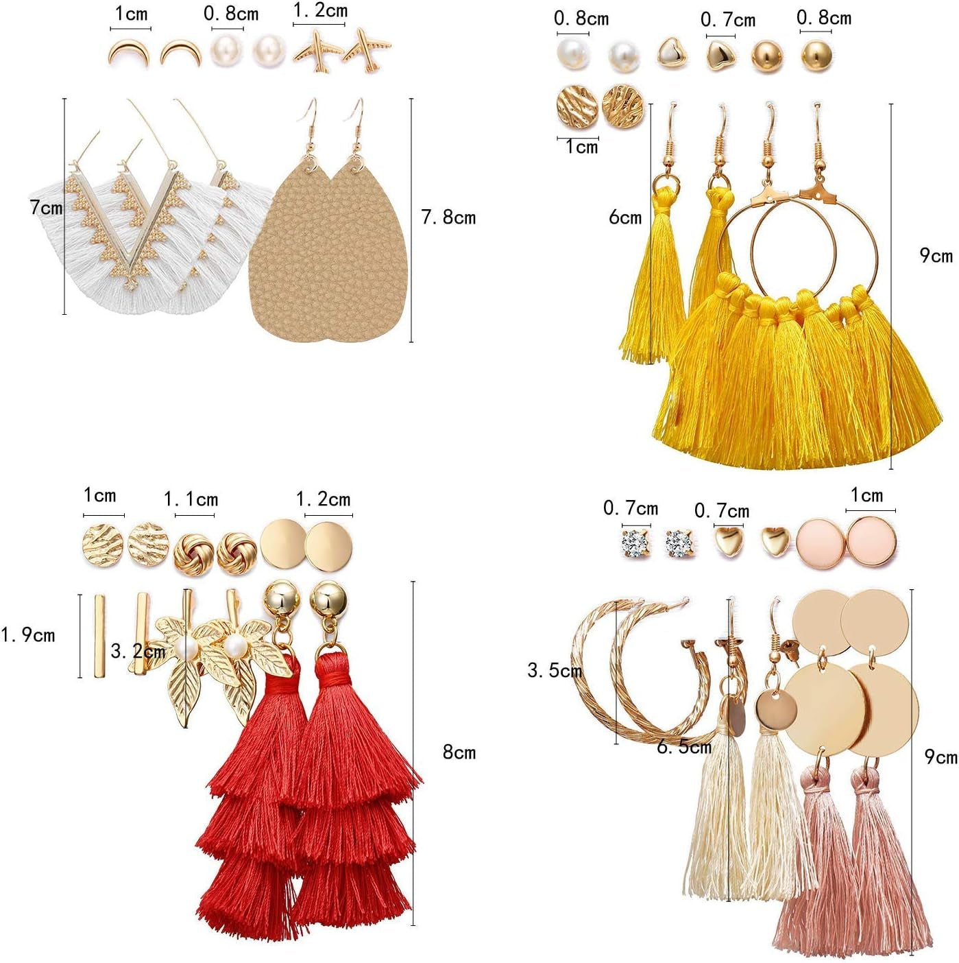 Earrings Set for Women,  Fashion Tassel