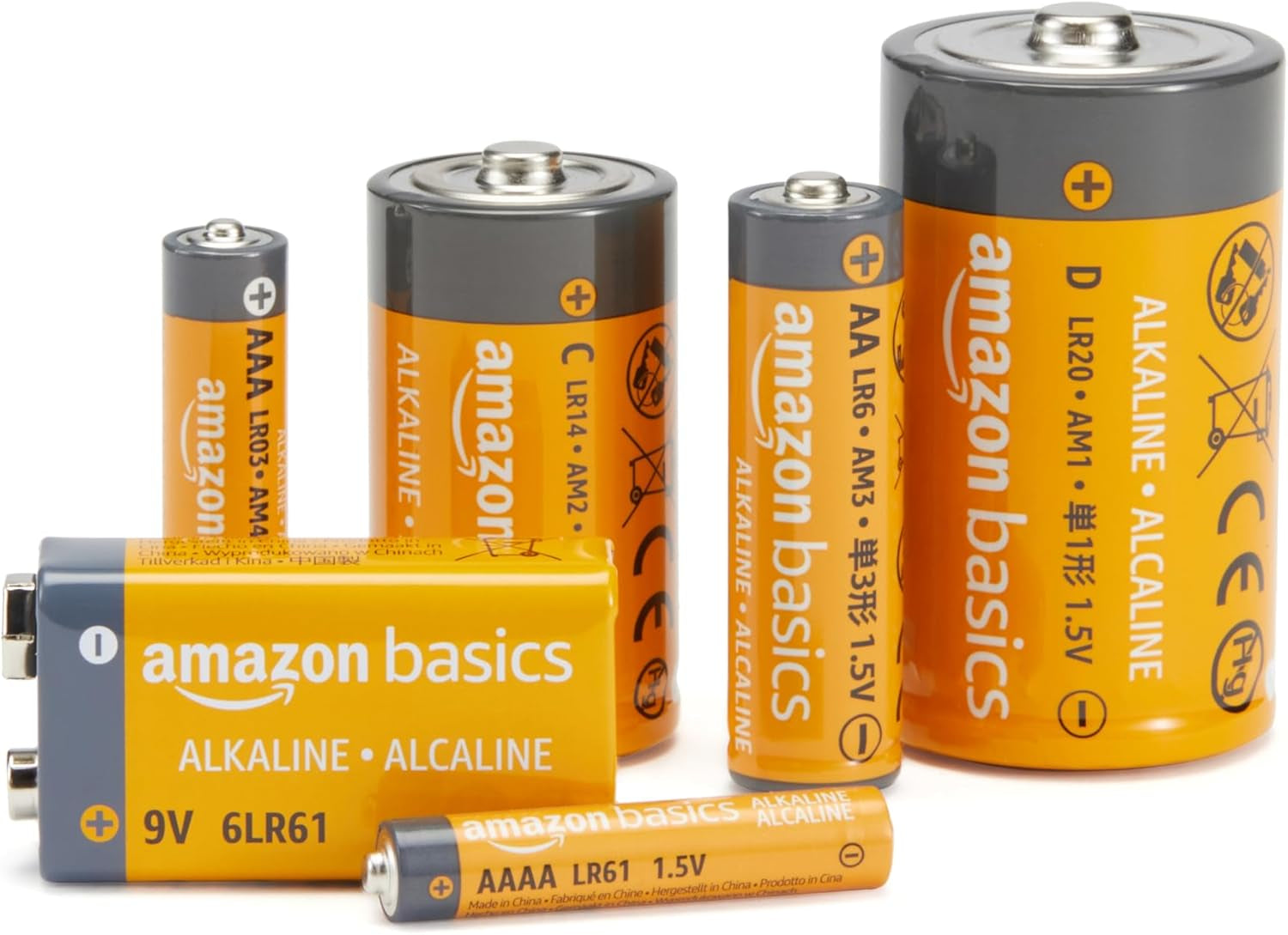 Basics 4-Pack 9V Long-Lasting Alkaline