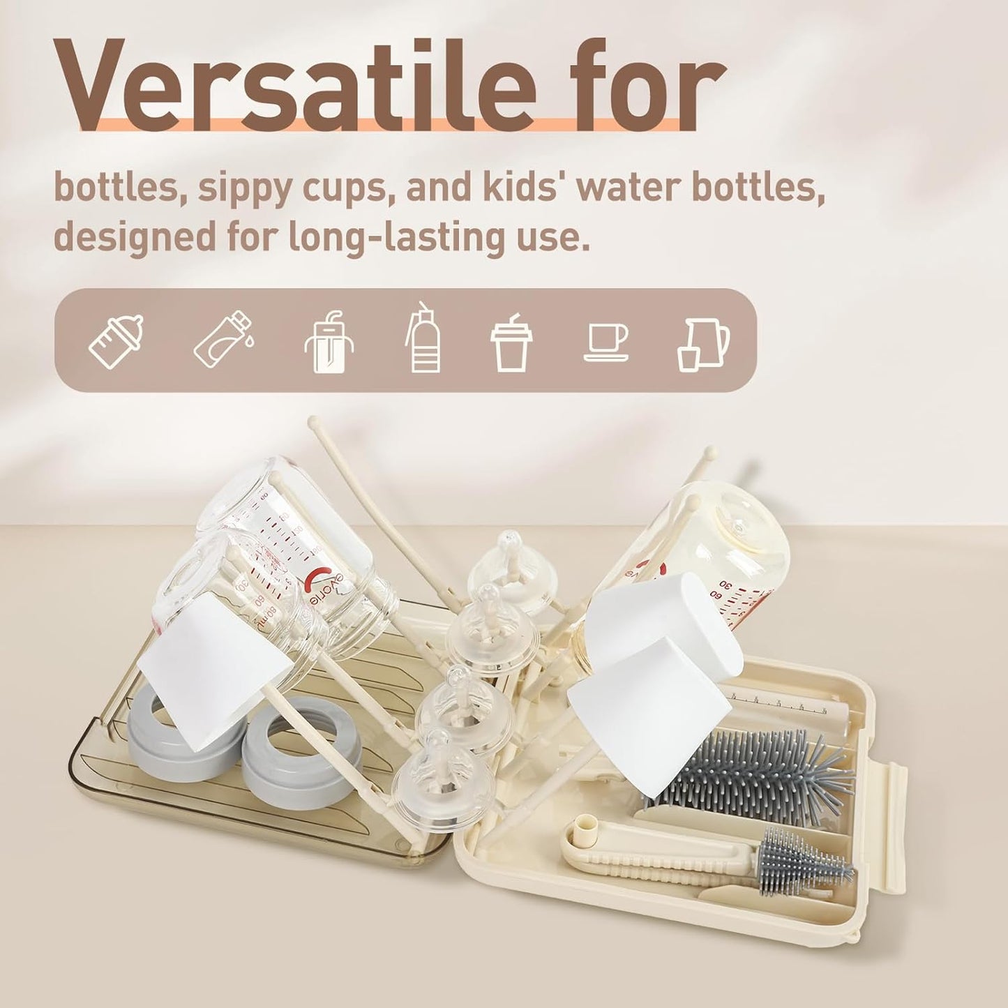 Baby Bottle Brush Set 6In1 Travel Bottle