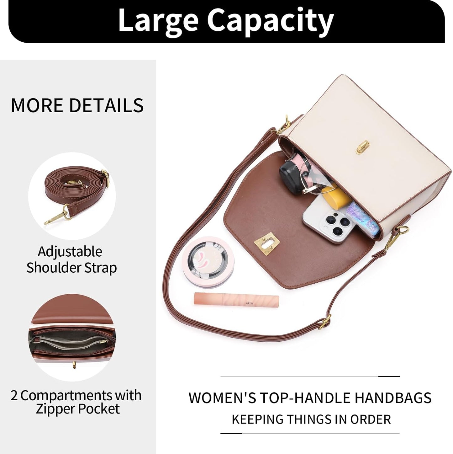 Top-Handle Crossbody Bags for Women 