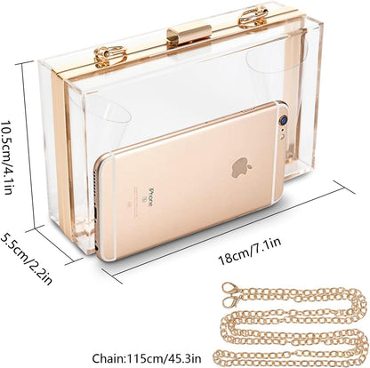 Clear Acrylic Crossbody Purse - Stadium