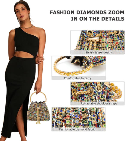 Sparkly Diamond Evening Bag Clutch Purse