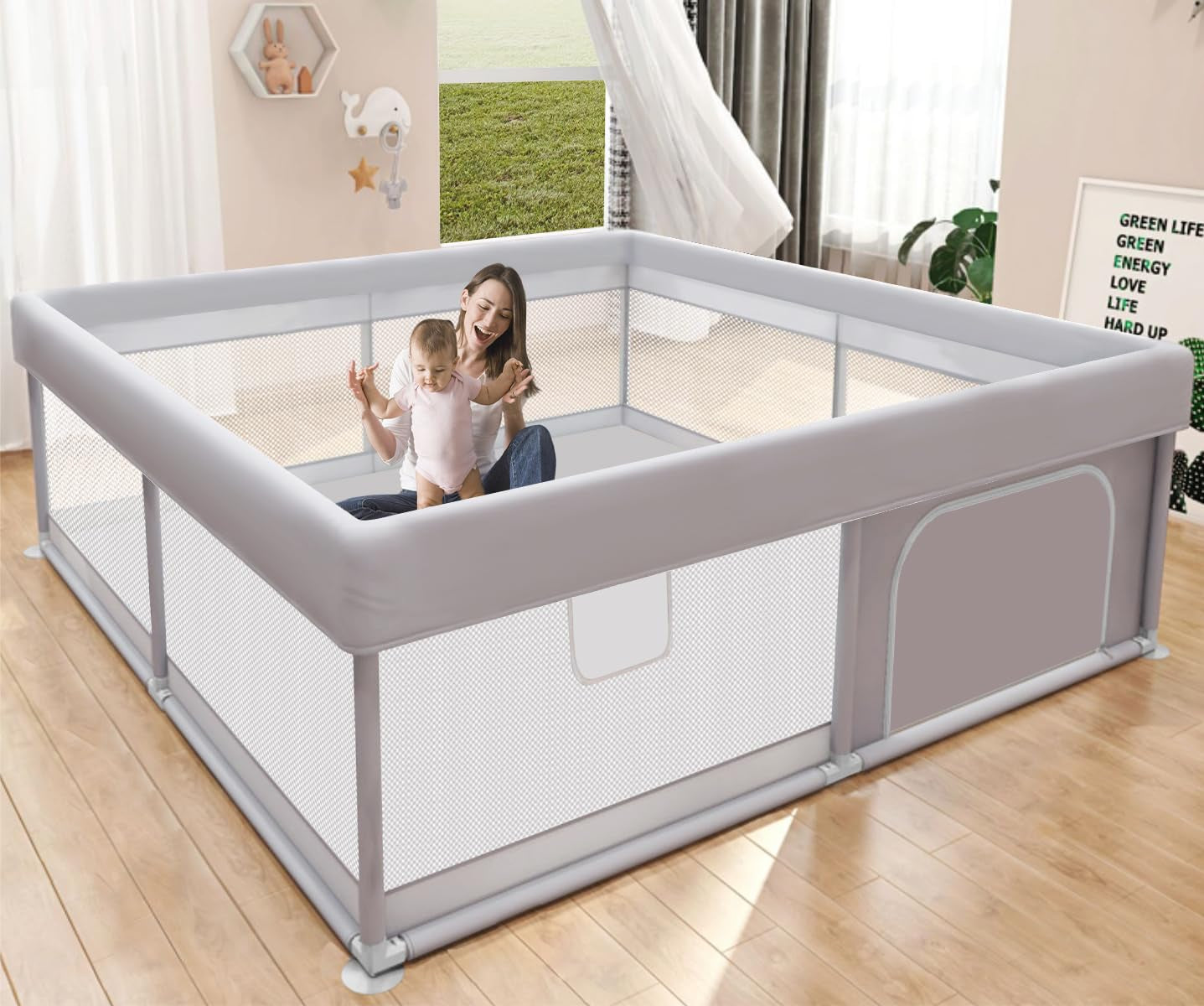 Baby Playpen 50X50 Inch, Play Pens 