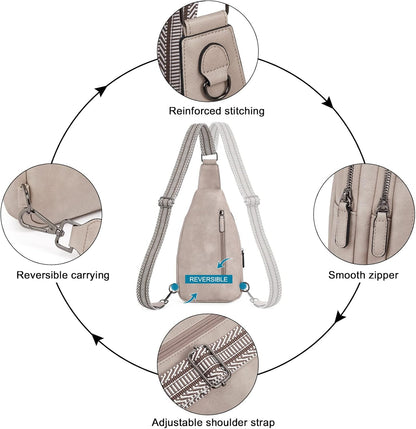Crossbody Bags for Women Men,Leather 