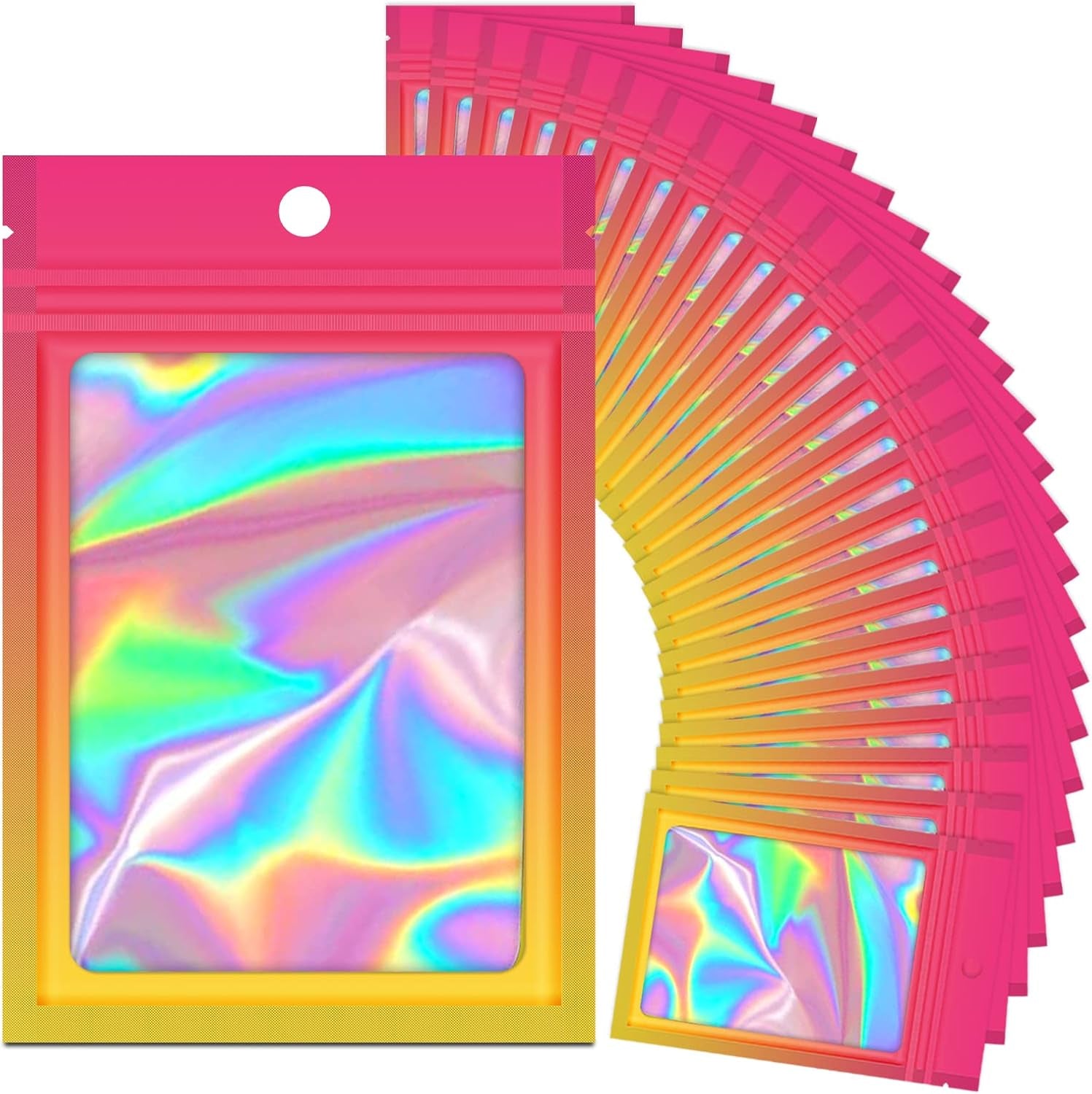 100 Holographic Gradient Mylar Bags