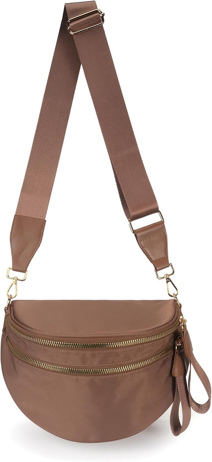 Spacious Nylon Crossbody Bag Bum Bag 