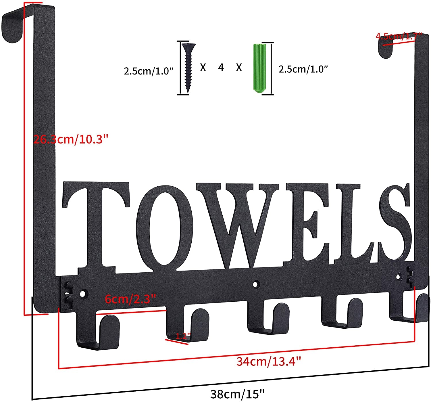 over the Door Hooks, Towel Holder