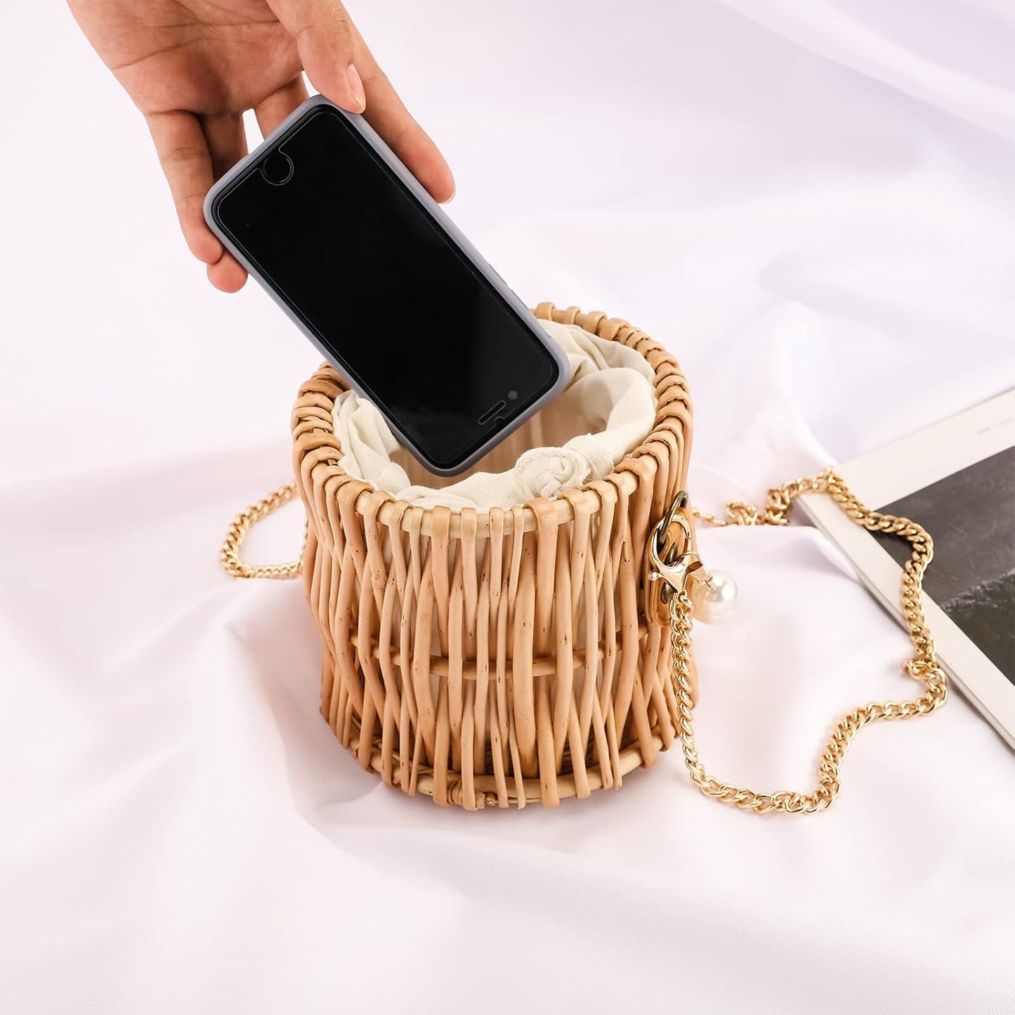 Straw Bag for Women - Wicker Small