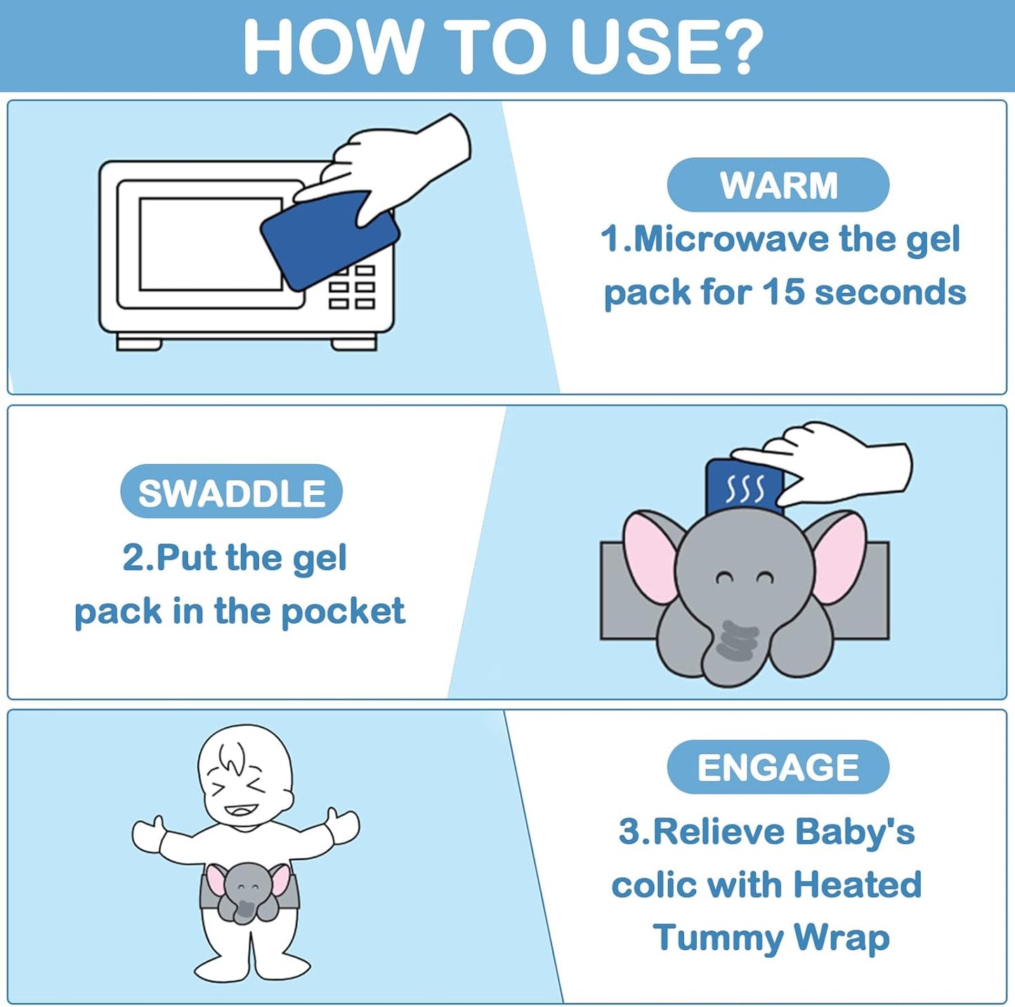 Baby Colic and Gas Relief - Heated Tummy