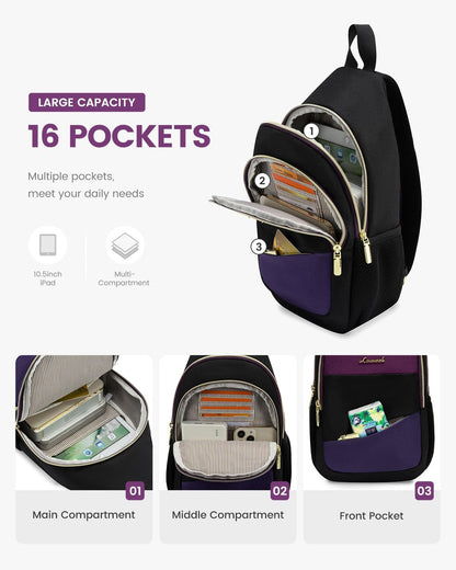 Sling Bag for Women, Sling Backpack 