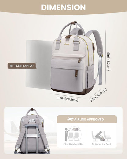 Travel Laptop Backpack Women, 15.6 Inch