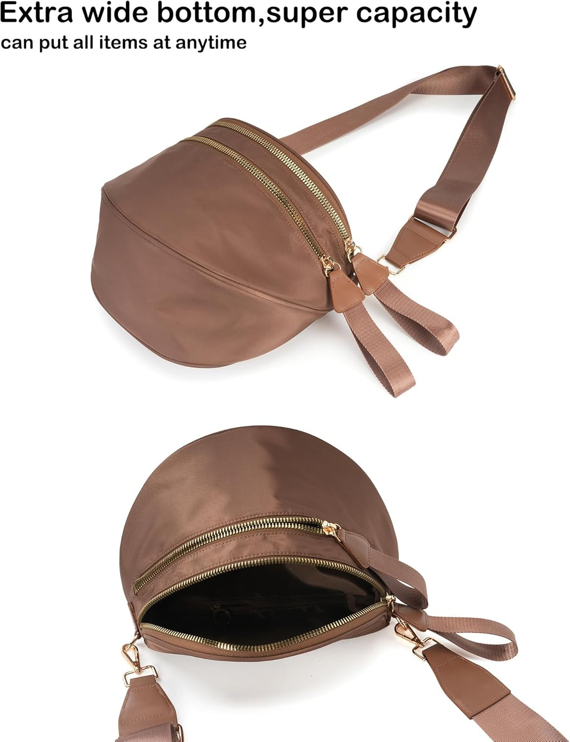 Spacious Nylon Crossbody Bag Bum Bag 