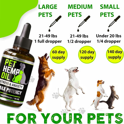 (2 Pack) Hemp Oil for Dogs and Cats 