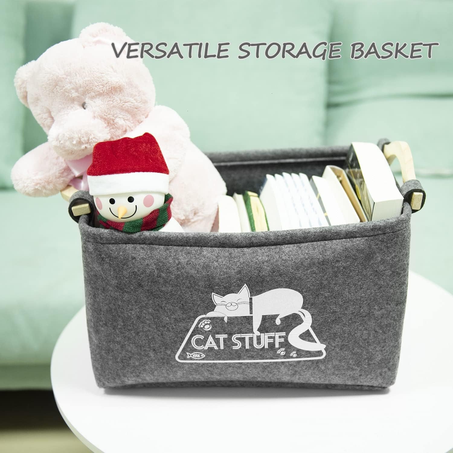 Cat Toy Box, Cat Toy Storage Basket