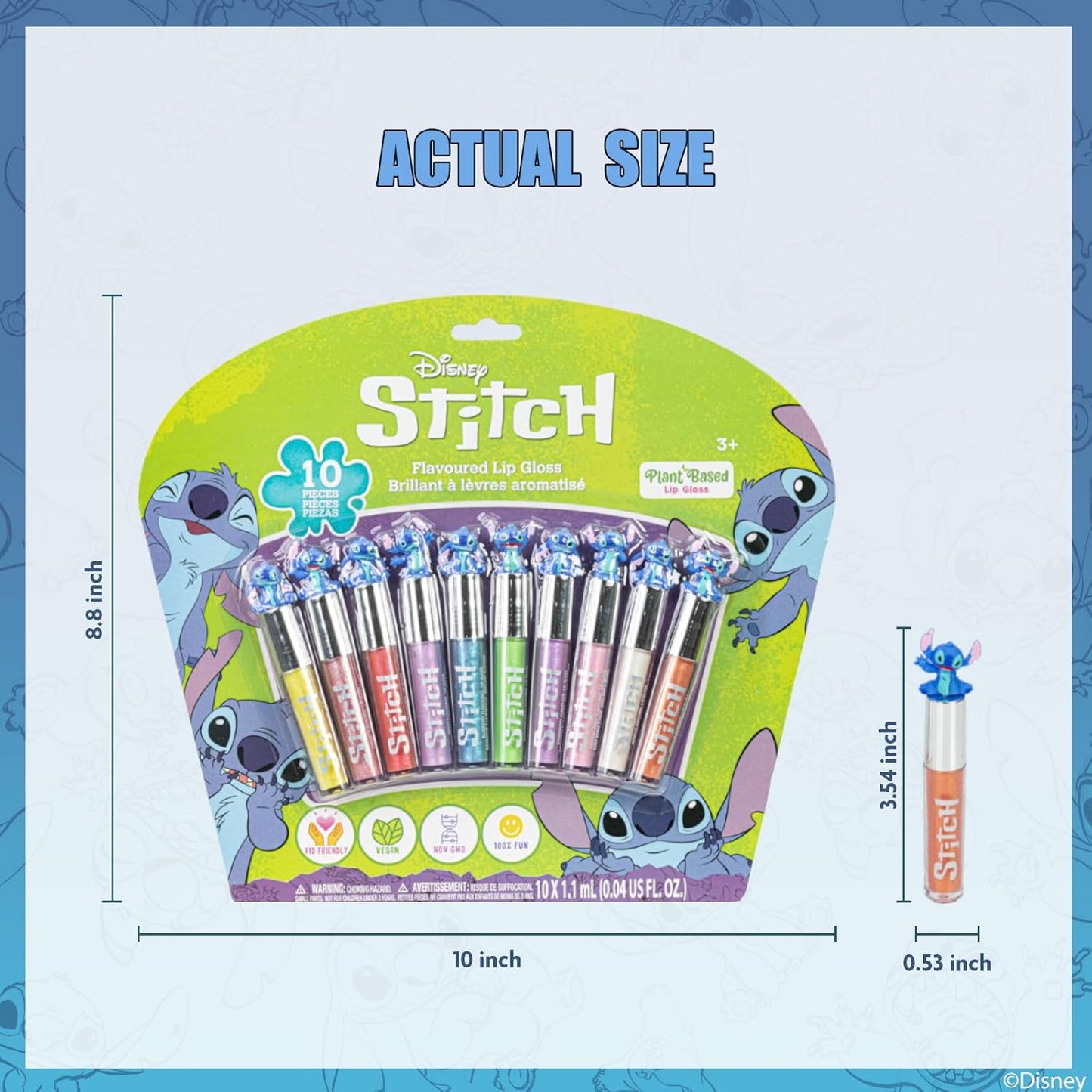 Disney Stitch 10 Piece Plant Based Lip 