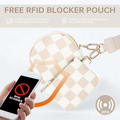 Cross Body Bag for Women Checkered