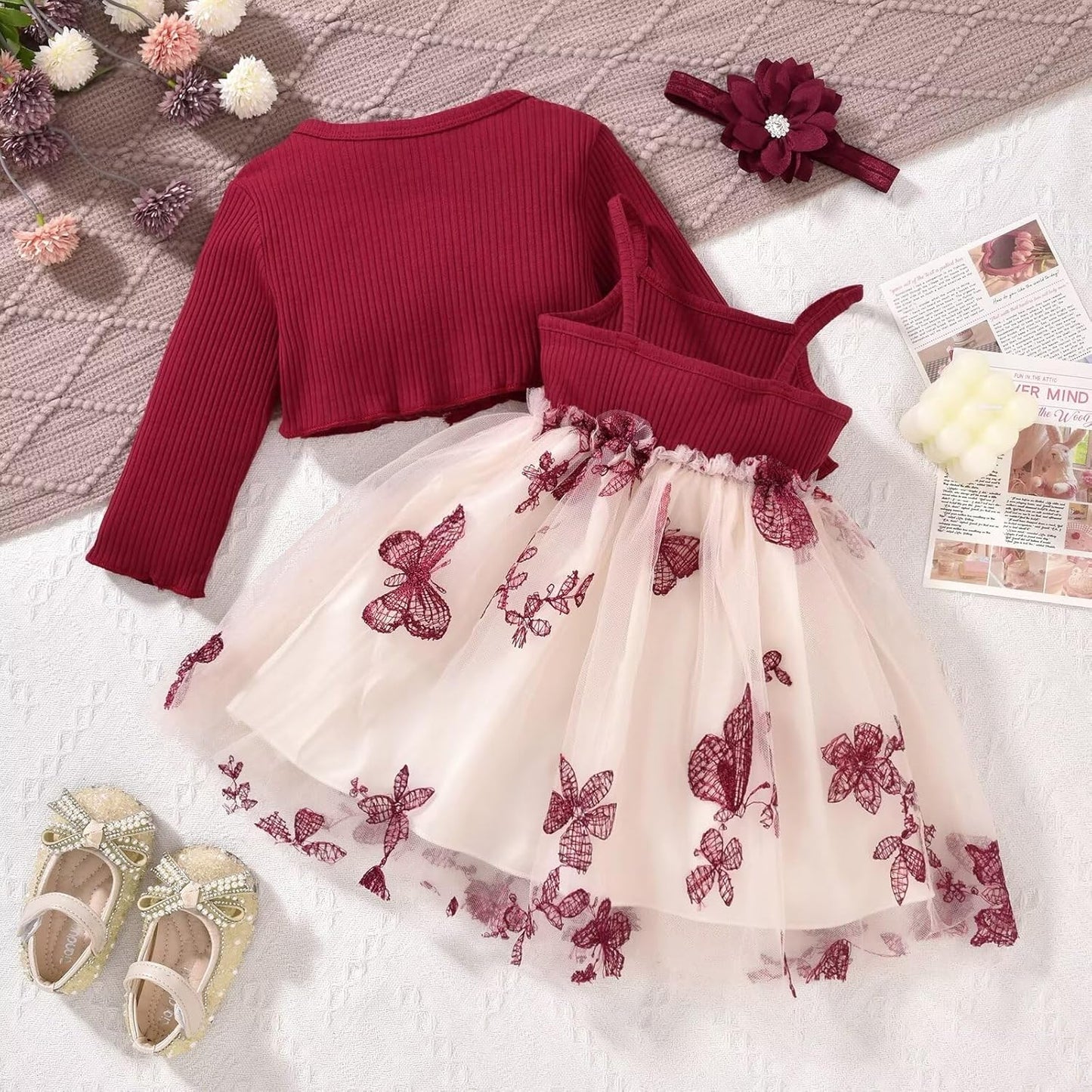 Toddler Baby Girls Tutu Dress ,Cardigan