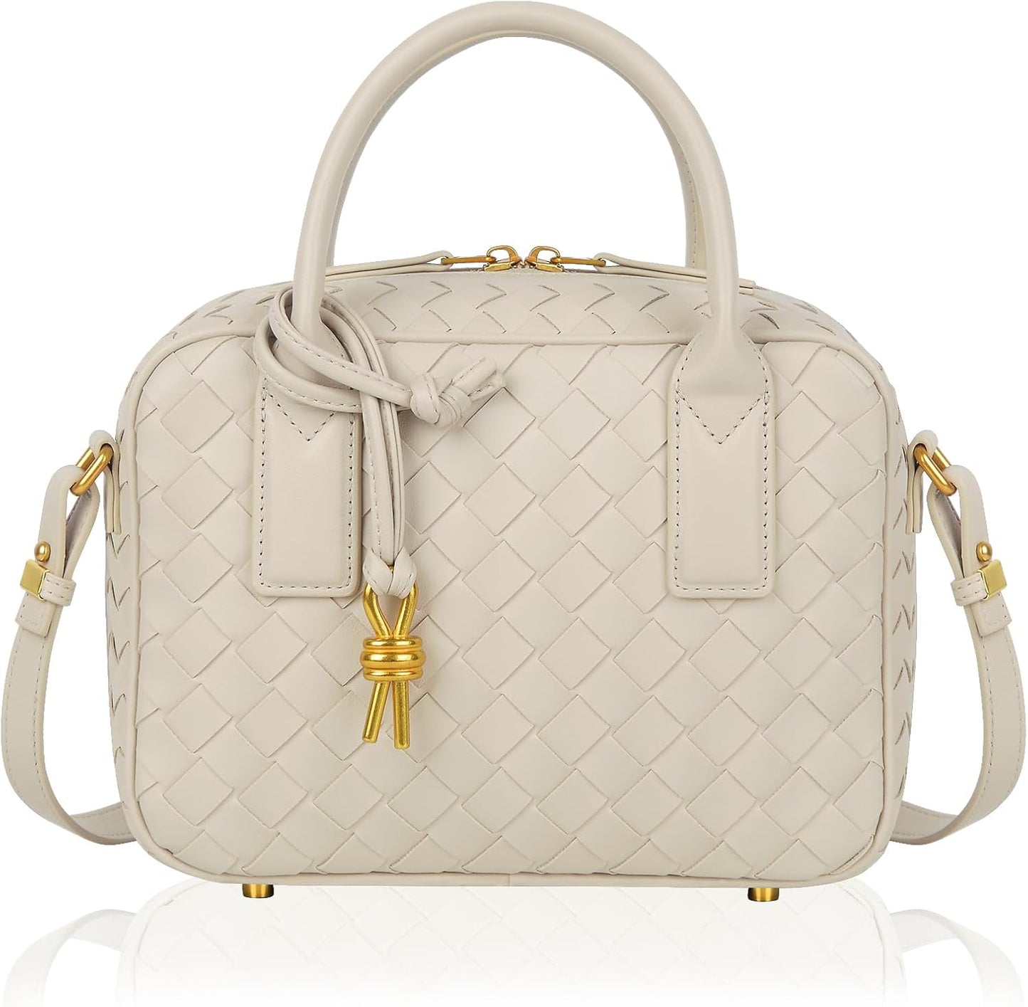 Women'S Handmade Woven Top-Handle Bag