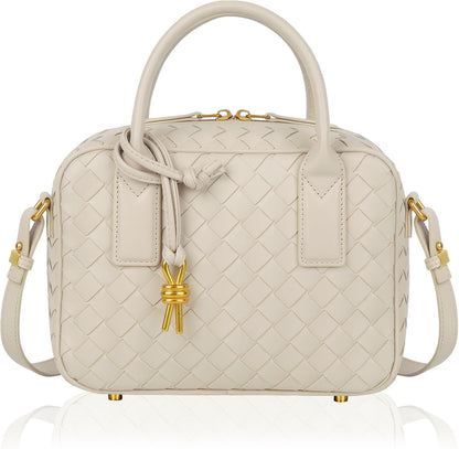 Women'S Handmade Woven Top-Handle Bag
